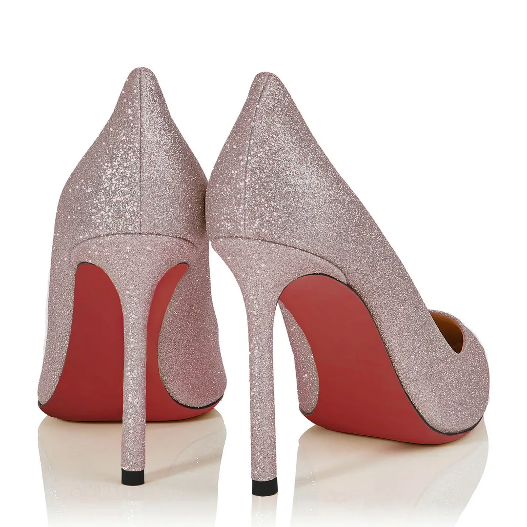 100mm Women's Party Wedding Heels Pumps Shine-vocosishoes