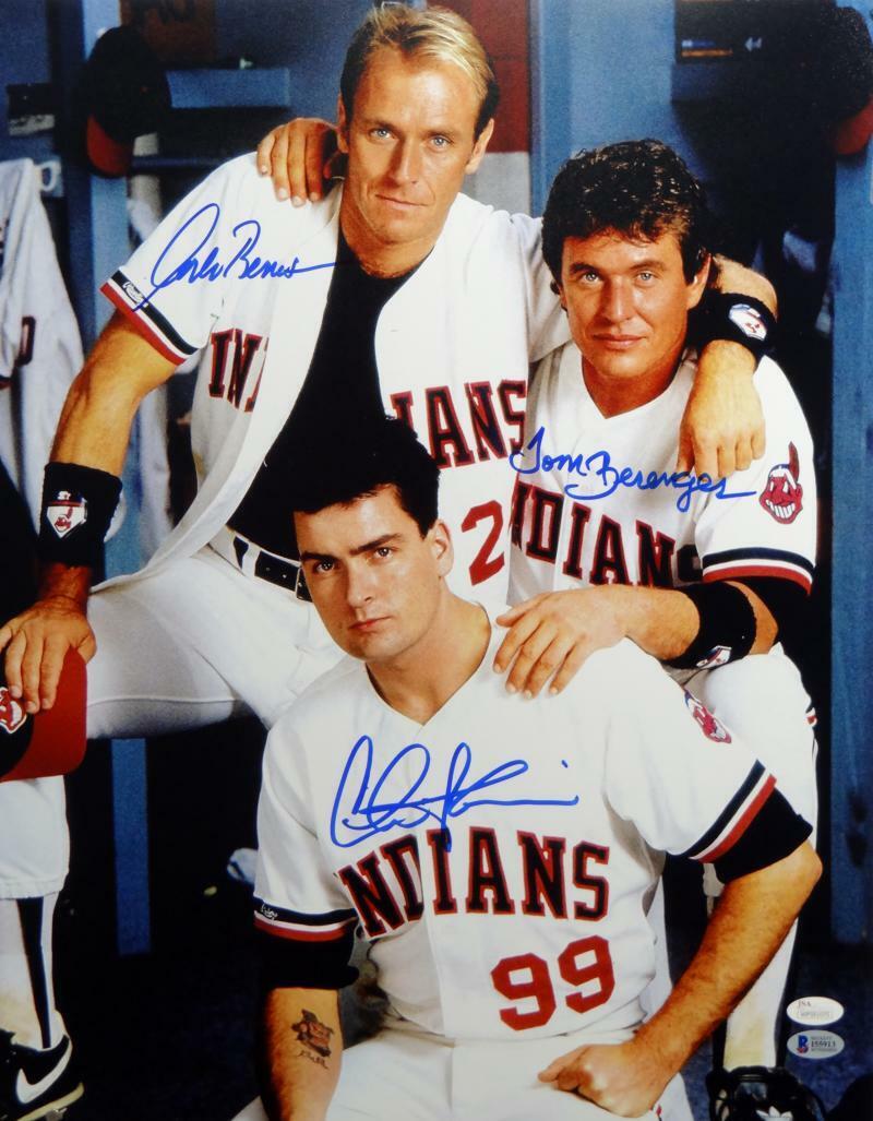 Sheen/Berenger/Bernsen Autographed Major League 16x20 Photo Poster painting - JSA W/Beckett Auth