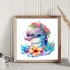 Dolphin - 18CT Stamped Cross Stitch 20*20cm