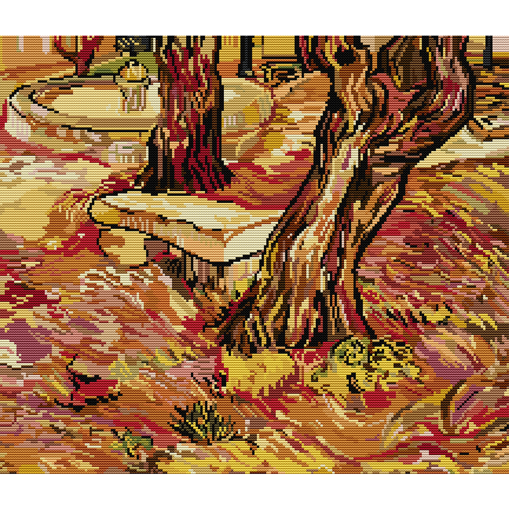 

Garden - 14CT Stamped Cross Stitch - 36*36CM, 501 Original