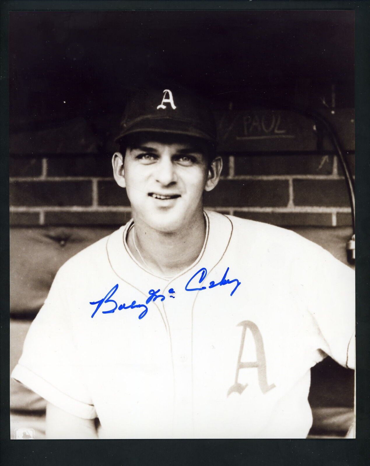 Barney McCosky Signed Autographed 8 x 10 Photo Poster painting head shot Philadelphia A's