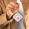 9pcs DIY Cat Paw Diamond Painting Double-Sided Keychains
