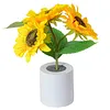 A sparkling sunflower lamp a twinkling sunflower tree three-color lighting realistic 3D design USB c