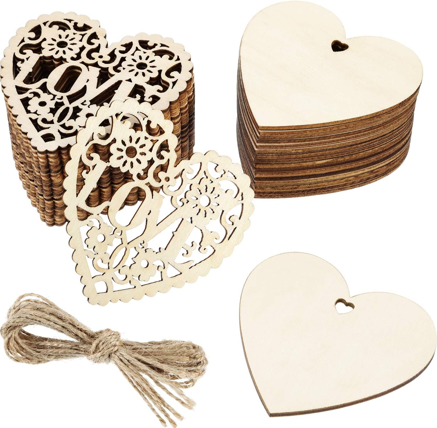 Heart Shaped Wooden DIY Craft - Valentines Day Ornament - Love