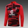 2024/2025 AC Milan Half-Pull Training Suit Black-Red Soccer Jersey 1:1 Thai Quality