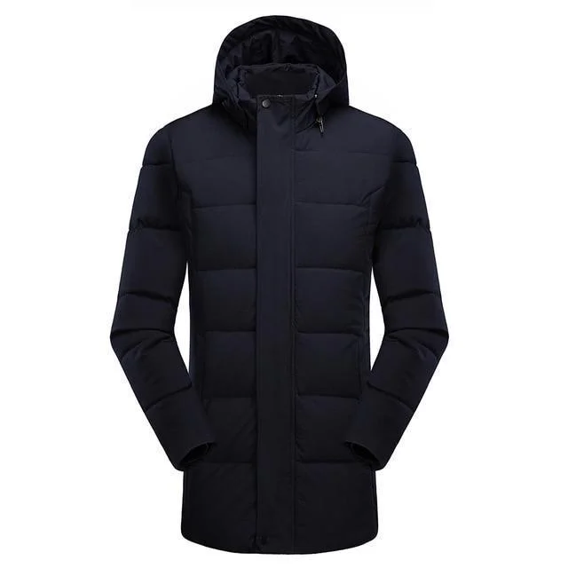 8Xl Men Long Casual Hooded Thick Warm Jacket Parkas Coat Fashion Hat Waterproof Overcoats Men Plus Size | IFYHOME