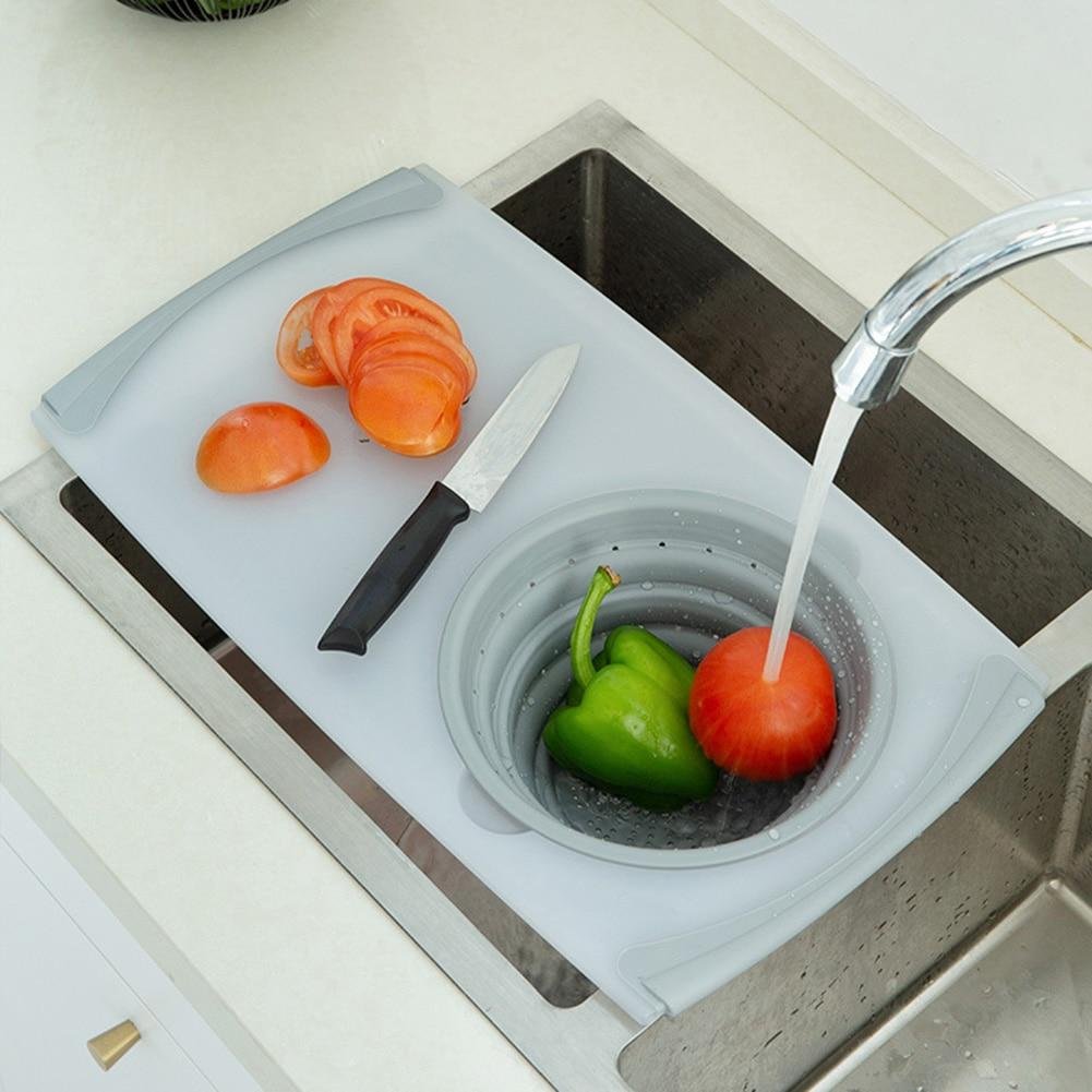 Multifunctional Ultimate 3 in 1 Cutting Board with Drain Basket