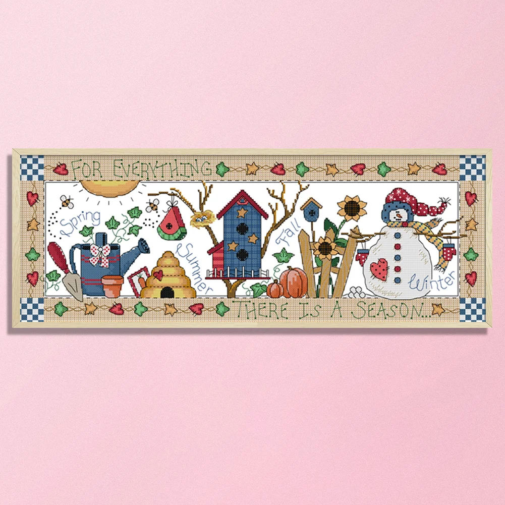 14ct Stamped Cross Stitch - Snowman(54*22cm)