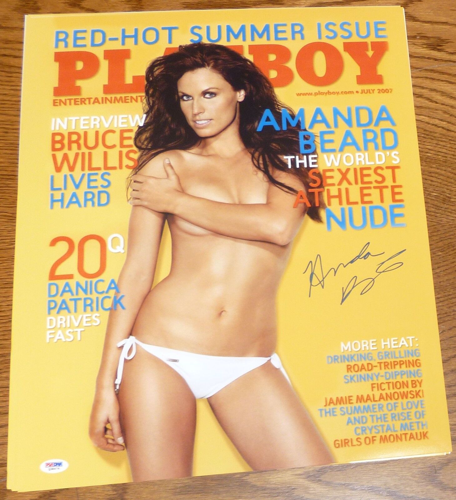 Amanda Beard Signed Playboy 16x20 Photo Poster painting PSA/DNA COA Olympic Gold Medal Autograph