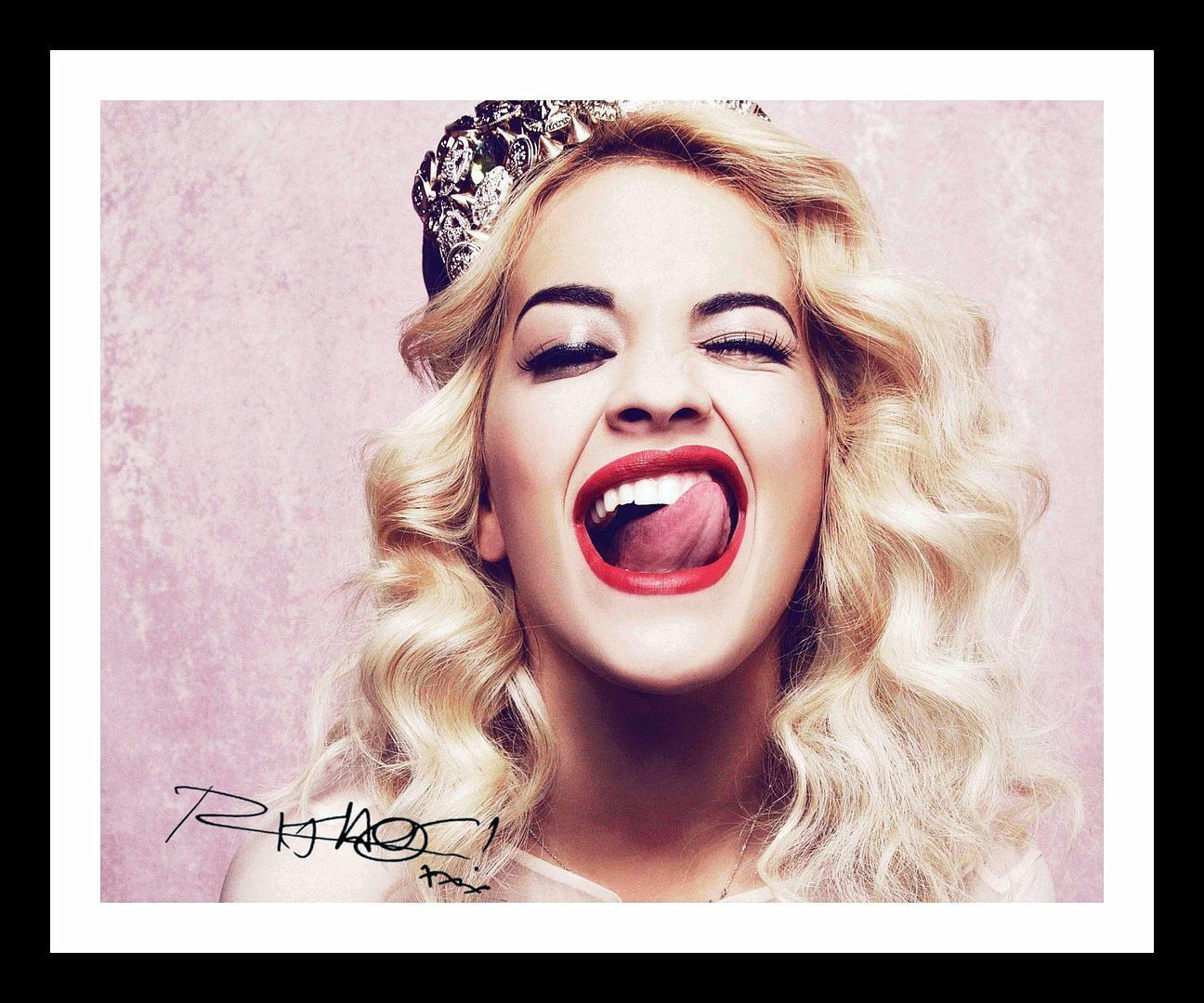 Rita Ora Autograph Signed & Framed Photo Poster painting 3