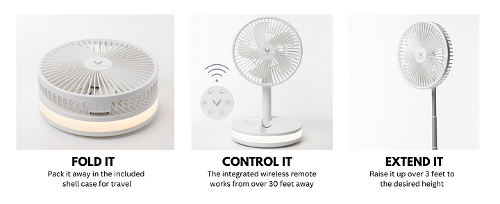 extending fan backpack