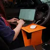 FoldableM Lap Table, Laptop Stand And Mat For Car, Bed, Sofa, Picnic.