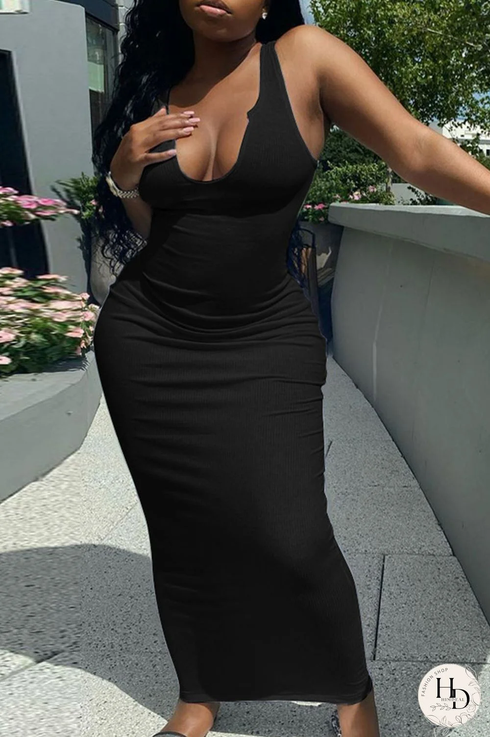 Light Purple Casual Daily Solid Split Joint V Neck A Line Dresses