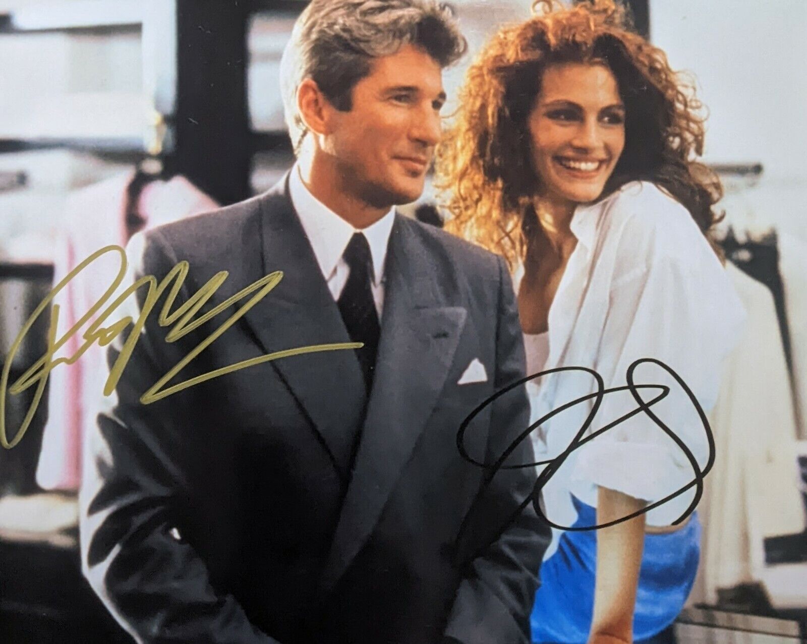 Julia Roberts & Richard Gere Signed Autograph 8x10 COA.