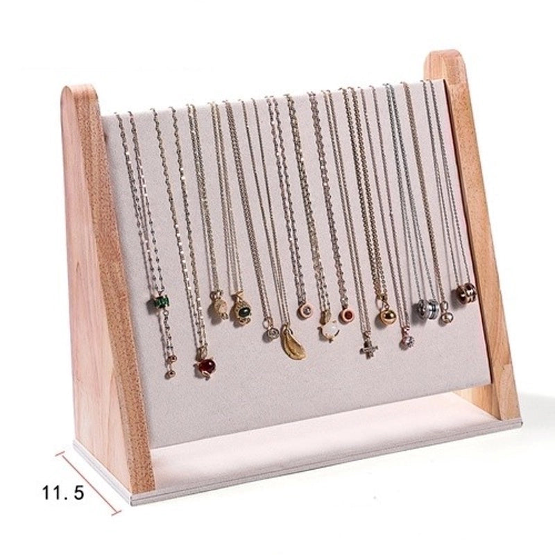 Minimalist Classic Style Color Block Wood Jewelry Rack