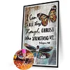 (40*60cm)Butterfly Dragonfly Saying - Full Round Drill Diamond Painting