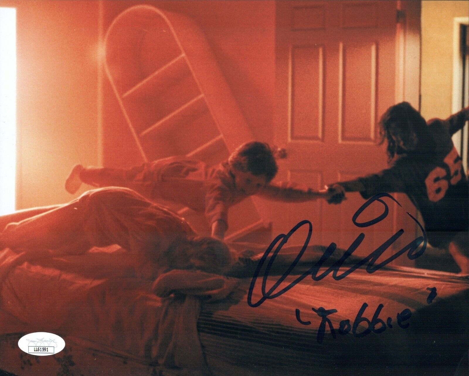 OLIVER ROBINS Signed ROBBIE 8x10 Photo Poster painting POLTERGEIST Horror Autograph JSA COA Cert