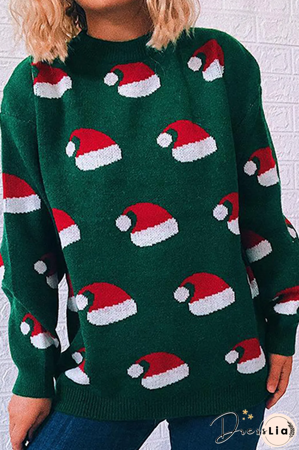 Casual Split Joint  Contrast O Neck Tops Sweater