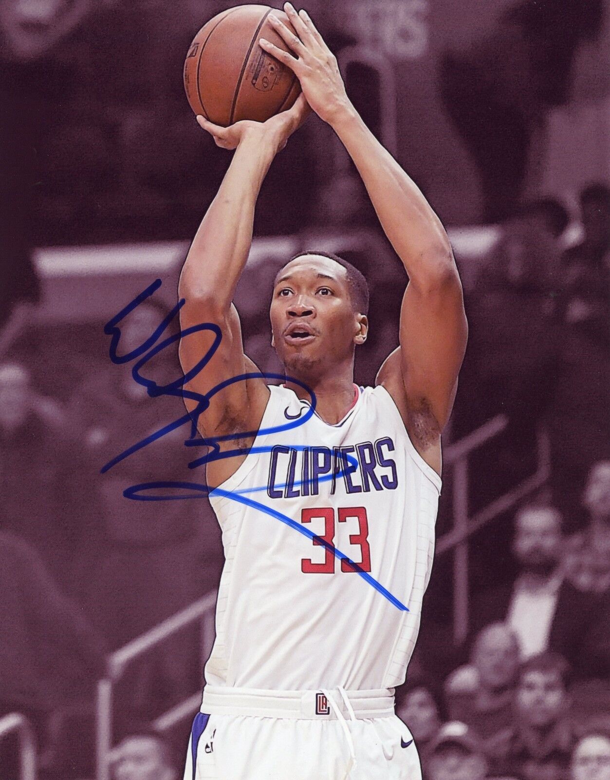 ~~ WESLEY JOHNSON Authentic Hand-Signed Los Angeles Clippers