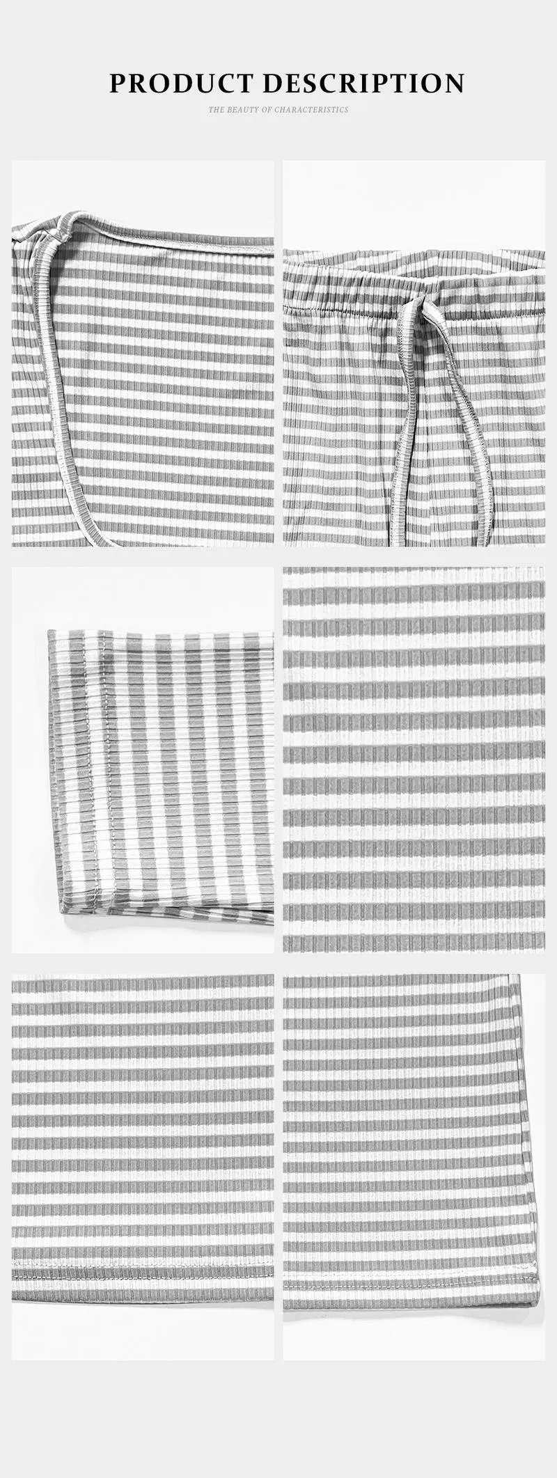 KatchMe Women's Slouchy Square Neck Stripe Long Sleeve Crop Top & Low-Rise Wide Leg Trousers Co-ord, Minimalist Two Piece Outfits, Cozy Womenswear(CN)