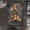 Pin up girl - Panneaux en &eacute;tain m&eacute;tallique(20*30cm/30*40cm) - Garage