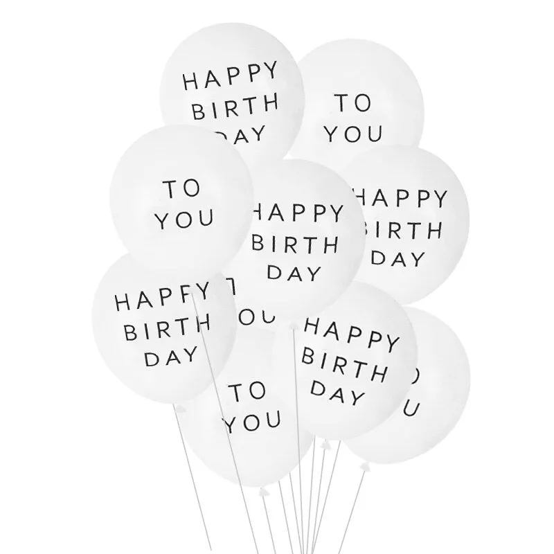 1Set Happy Birthday To You Letter Latex Confetti Balloon Adult Kids Birthday Party Decoration Wedding Baby Shower Helium Balloon