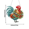 Diamond Painting Acrylic Christmas Farm Chicken Pendant Wall Door Decoration