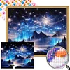 (50*40cm)Starry Night Mountain River - Round Partial AB Drill Diamond Painting