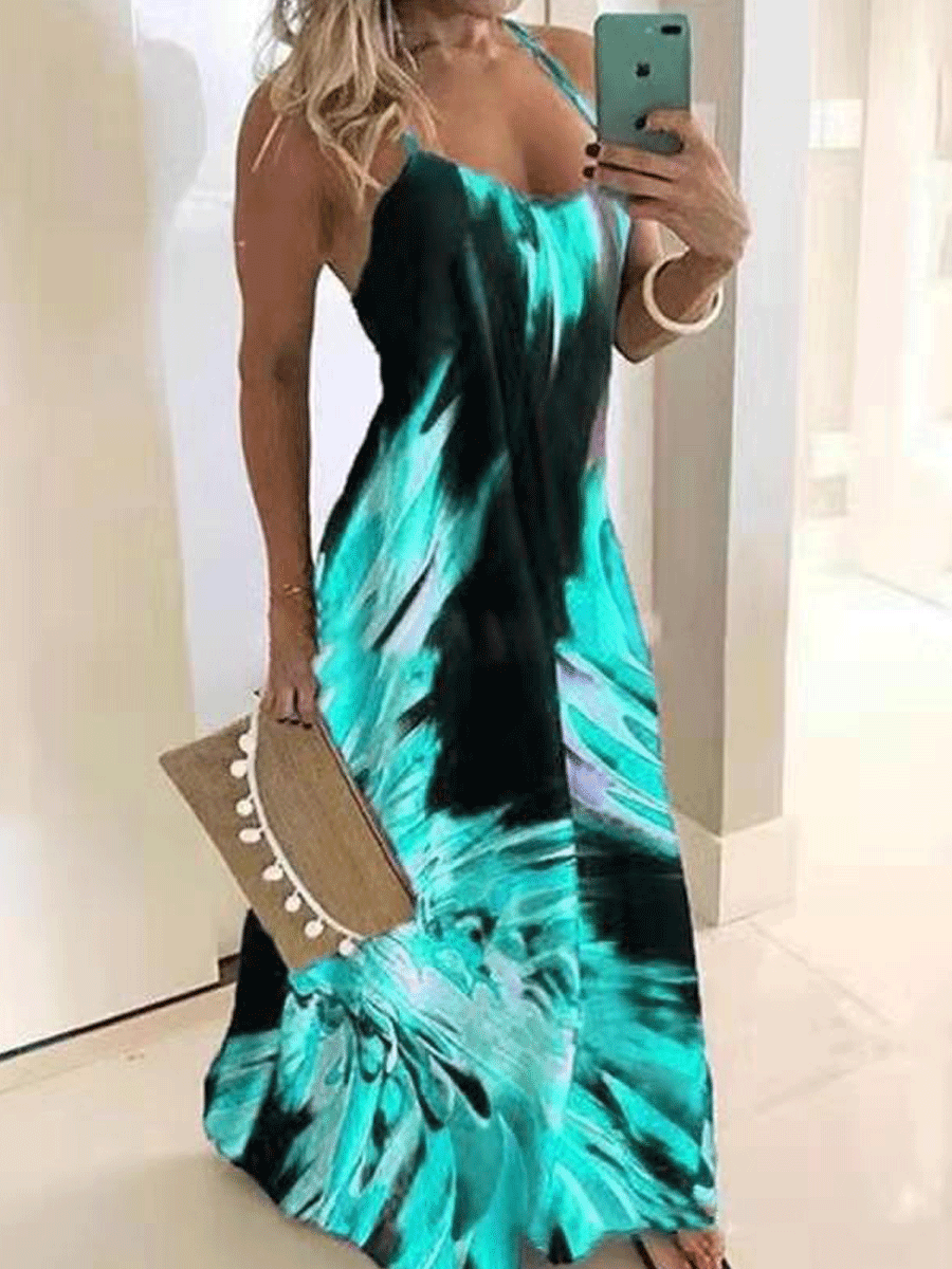 Flame Print Camisole Dress