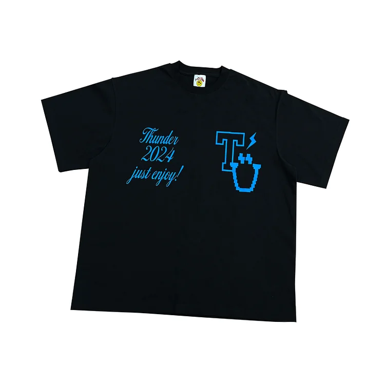 ATEEZ Thunder 2024 Pop-Up Store Pigment Blue T-Shirt officialateezshop