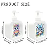 2 pi&egrave;ces de bouteille de pompe Owl Diamond Art, distributeur vide rechargeable avec pompe, distributeur liquide de vaisselle pour savon &agrave; mains, lotion et apr&egrave;s-shampoing id&eacute;al pour l&rsquo;&eacute;vier de la salle de bain, cuisine