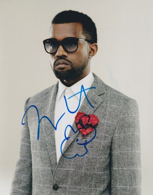 Kanye West signed 8X10 Photo Poster painting in-person (with sketch!)