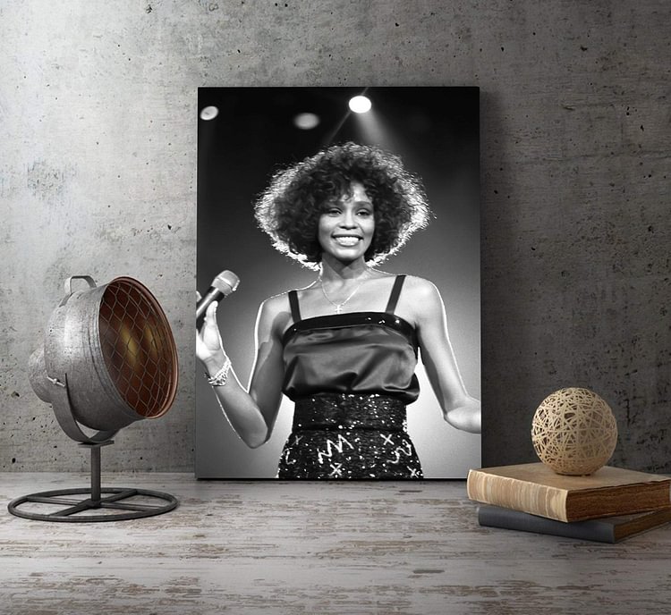 Whitney Houston performs on stage Canvas Wall Art MusicWallArt