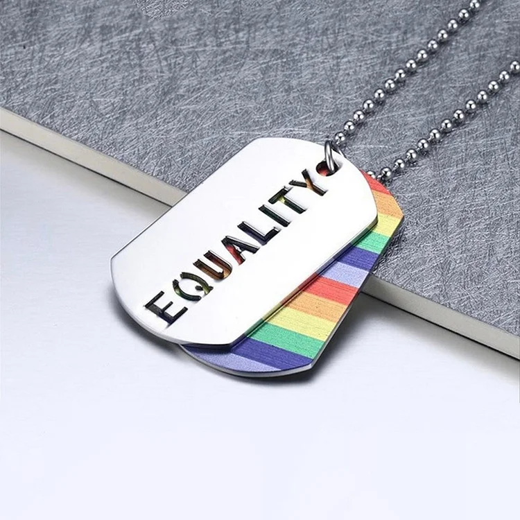 LGBT Gay Pride Jewelry Rainbow Pendant Necklace