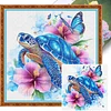 Turtle-18CT Stamped Cross Stitch Kit(20x20cm)