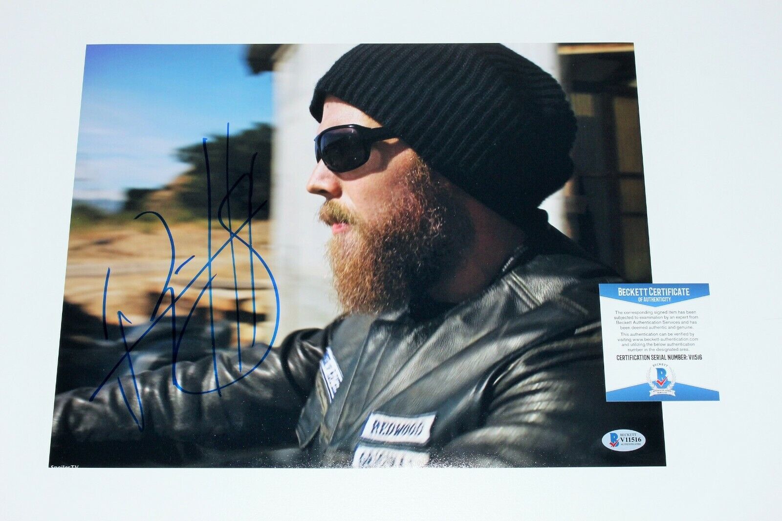 RYAN HURST SIGNED SONS OF ANARCHY 11x14 Photo Poster painting BECKETT COA OPIE SOA PROOF BAS