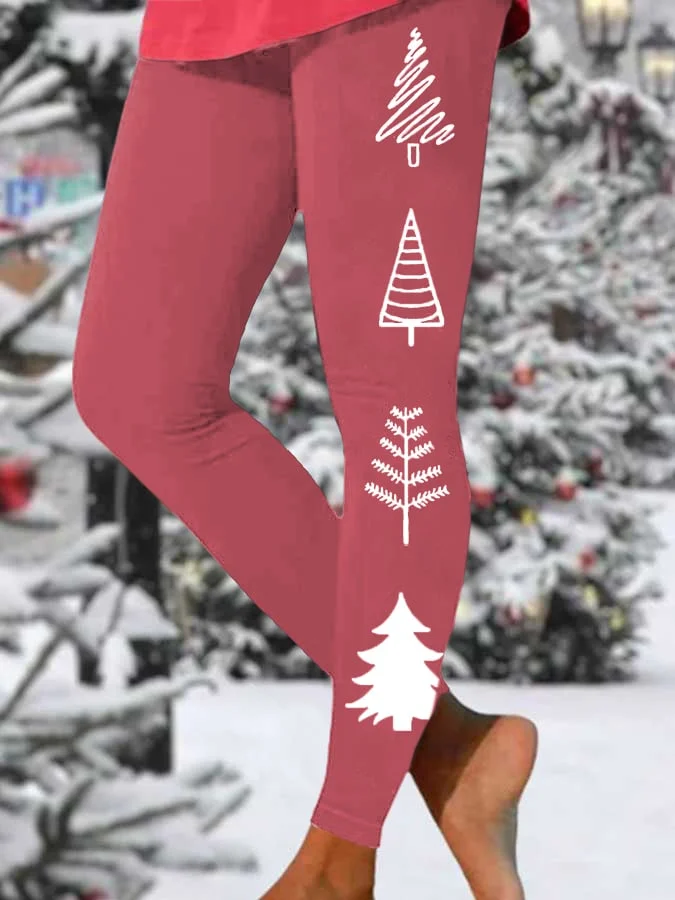 Women's Christmas Print Leggings-mysite