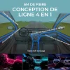 Lumi&egrave;re D'ambiance &agrave; DEL Automobile de la ligne 4 en 1
