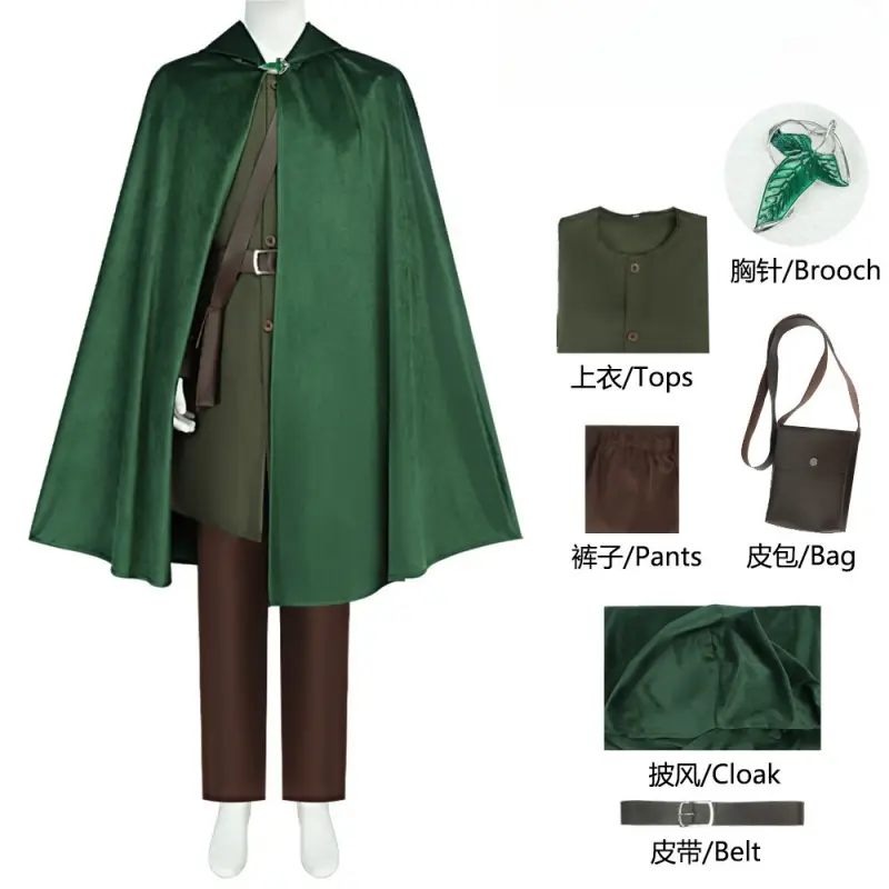 [Wetrose] In Stock Bilbo Baggins Cloak Cape Hooded Outfit Cosplay Costume