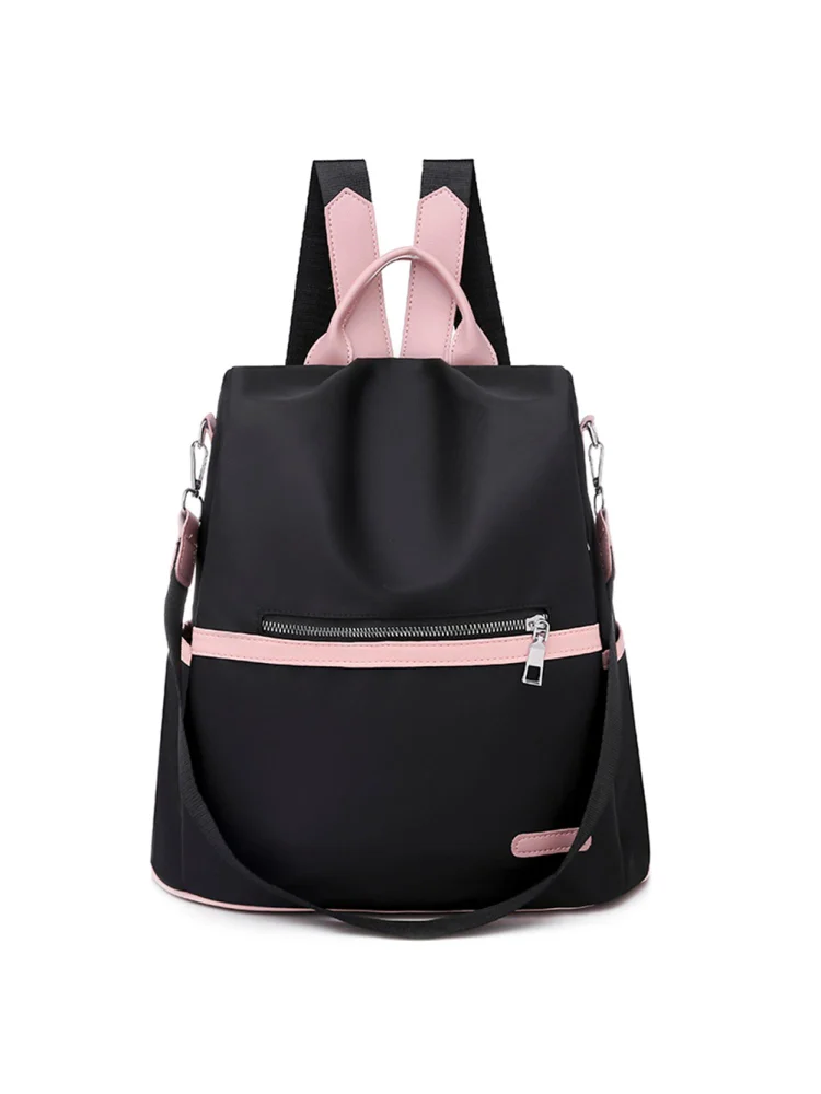 Fashion Women Oxford Cloth Hit Color Backpacks Travel Anti-theft Knapsacks