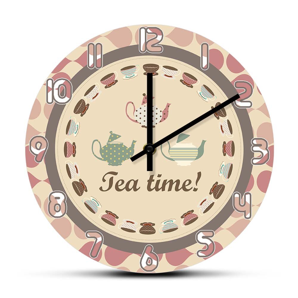 

Tea Time - Frameless Acrylic Wall Clock, 501 Original