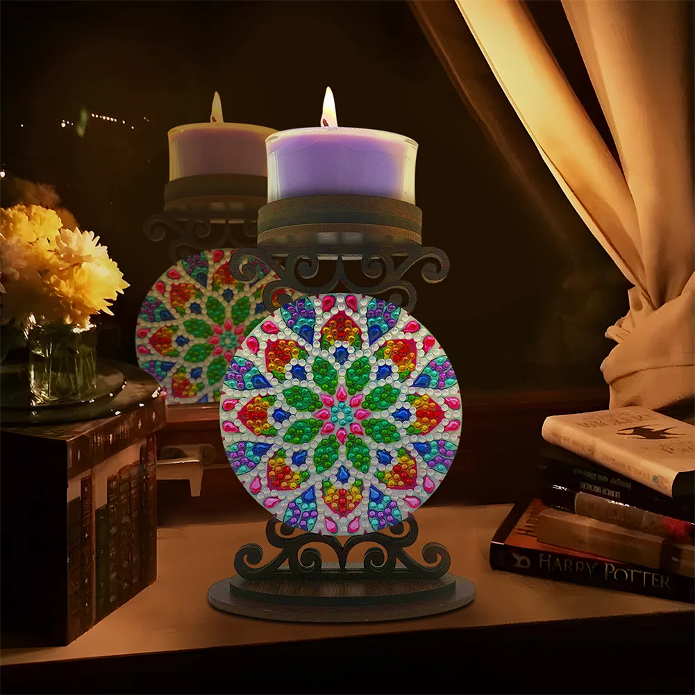 DIY Mandala Diamond Painting Candle Holder Ornaments Aromatherapy Candle Holder