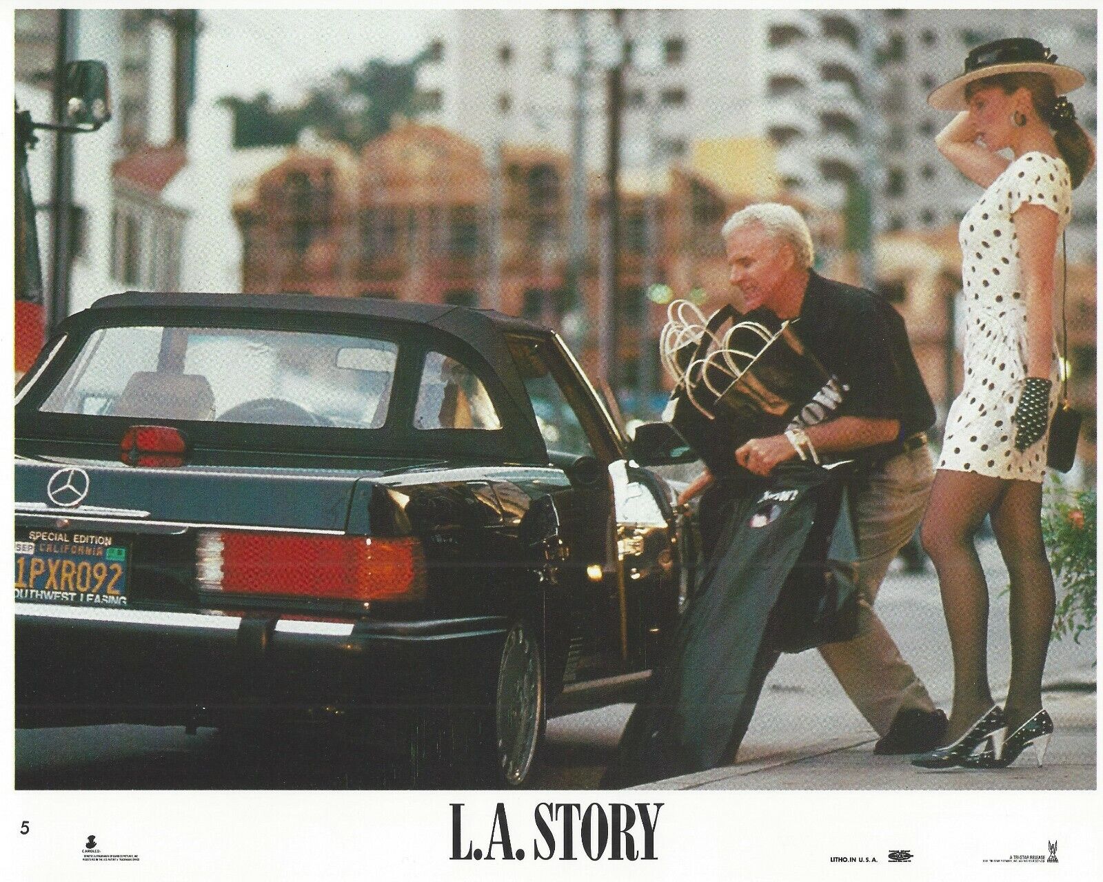 L.A. Story Original 8x10 Lobby Card Poster Photo Poster painting 1991 #5 Steve Martin Grant LA