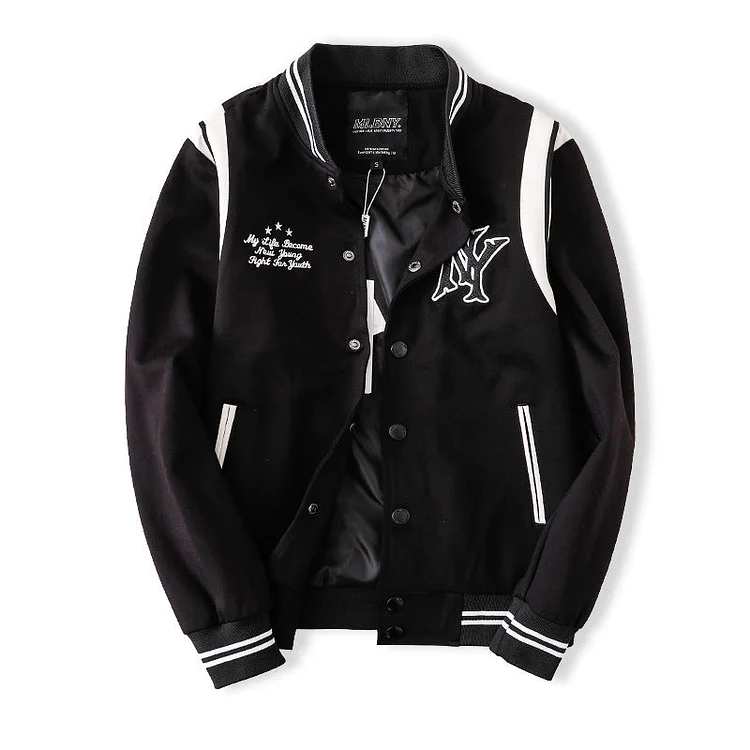 Yankee Letterman Jacket Outfit Senior Jackets Varsity Baseball College Coat Mlbny Spring and Autumn Cotton Men and Women Baseball Uniform Casual