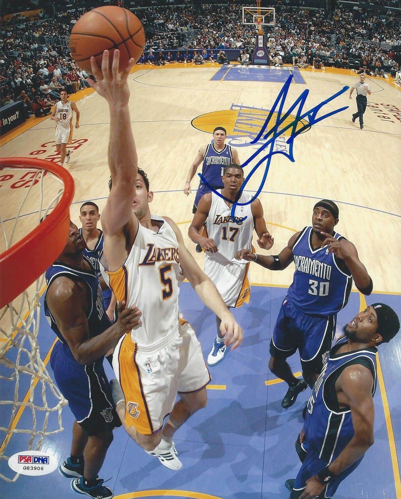 Jordan Farmar Los Angeles Lakers signed 8x10 Photo Poster painting PSA/DNA #G83906