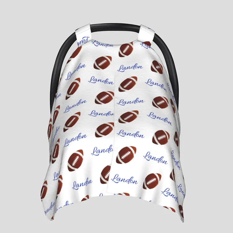 Personalized Baby Football Car Seat Canopy for Comfort & Unique| C58