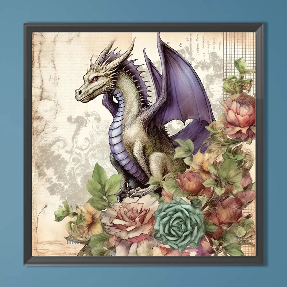 Full Round Diamond Painting 40*40cm - White Dragon