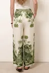Tropical Print Trousers, Breathable Viscose Bottoms, Guangzhou Garment Factory, Plus Size Elegant Pants, Bohemian Style Wholesale