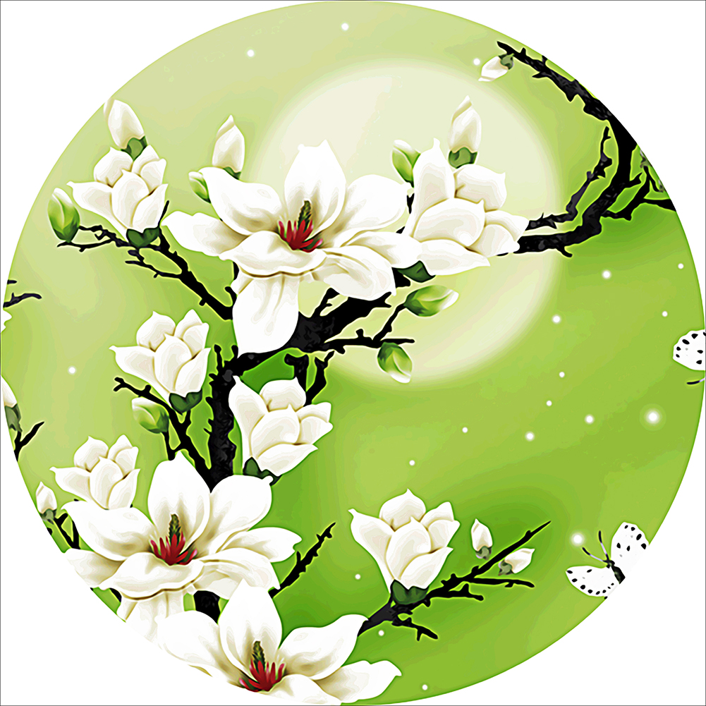 

40x40cm Round Drill Diamond Painting-Flower, 501 Original