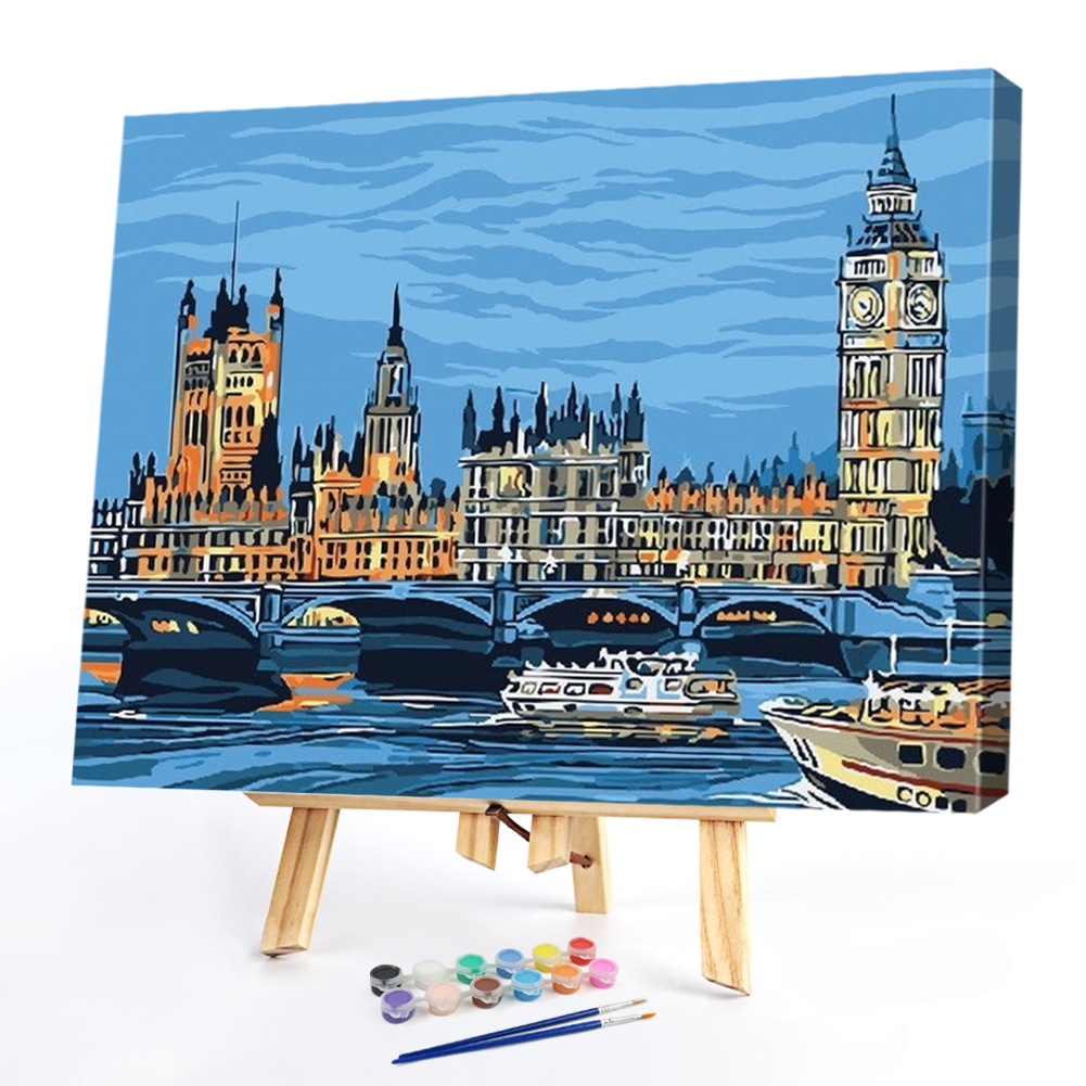 

40*50CM Paint By Numbers-City Night Scene, 501 Original